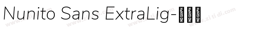 Nunito Sans ExtraLig字体转换